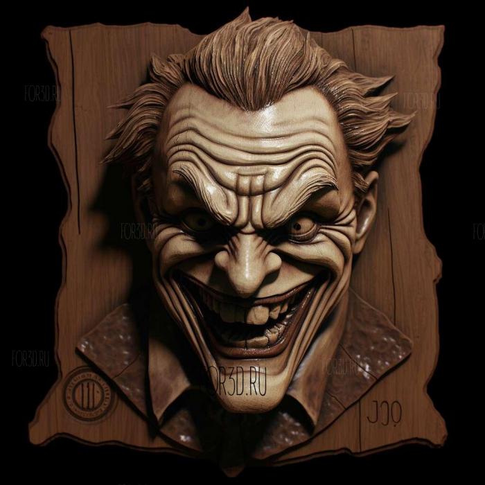 Joker fan art 1 stl model for CNC